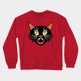 Vintage Halloween Black Cat II Crewneck Sweatshirt